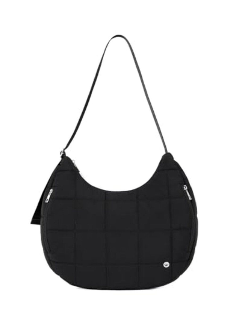 Waterproof Taslon Nylon Puffer Crescent Shoulder Bag Quilted Sling